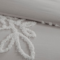 zuri gray white king california king bedding set   