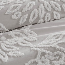 zuri gray white king california king bedding set   