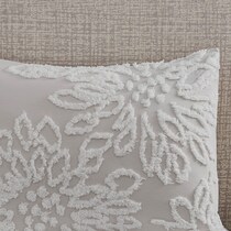 zuri gray white king california king bedding set   