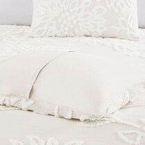 zuri white full queen bedding set   