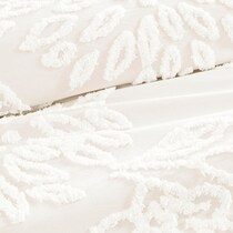 zuri white full queen bedding set   