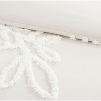 zuri white full queen bedding set   