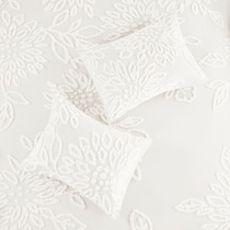 zuri white full queen bedding set   
