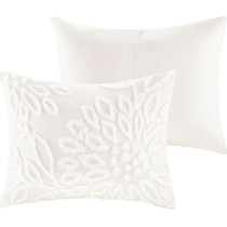 zuri white full queen bedding set   