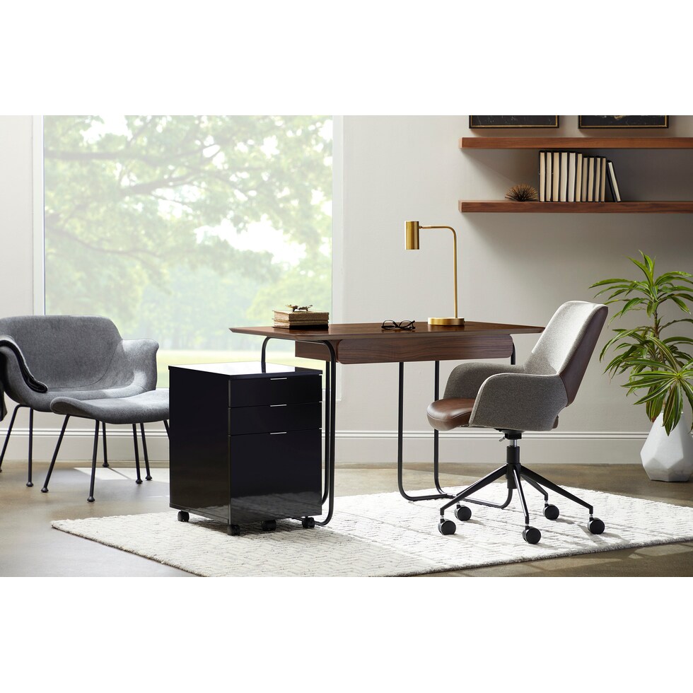 zya black file cabinet   