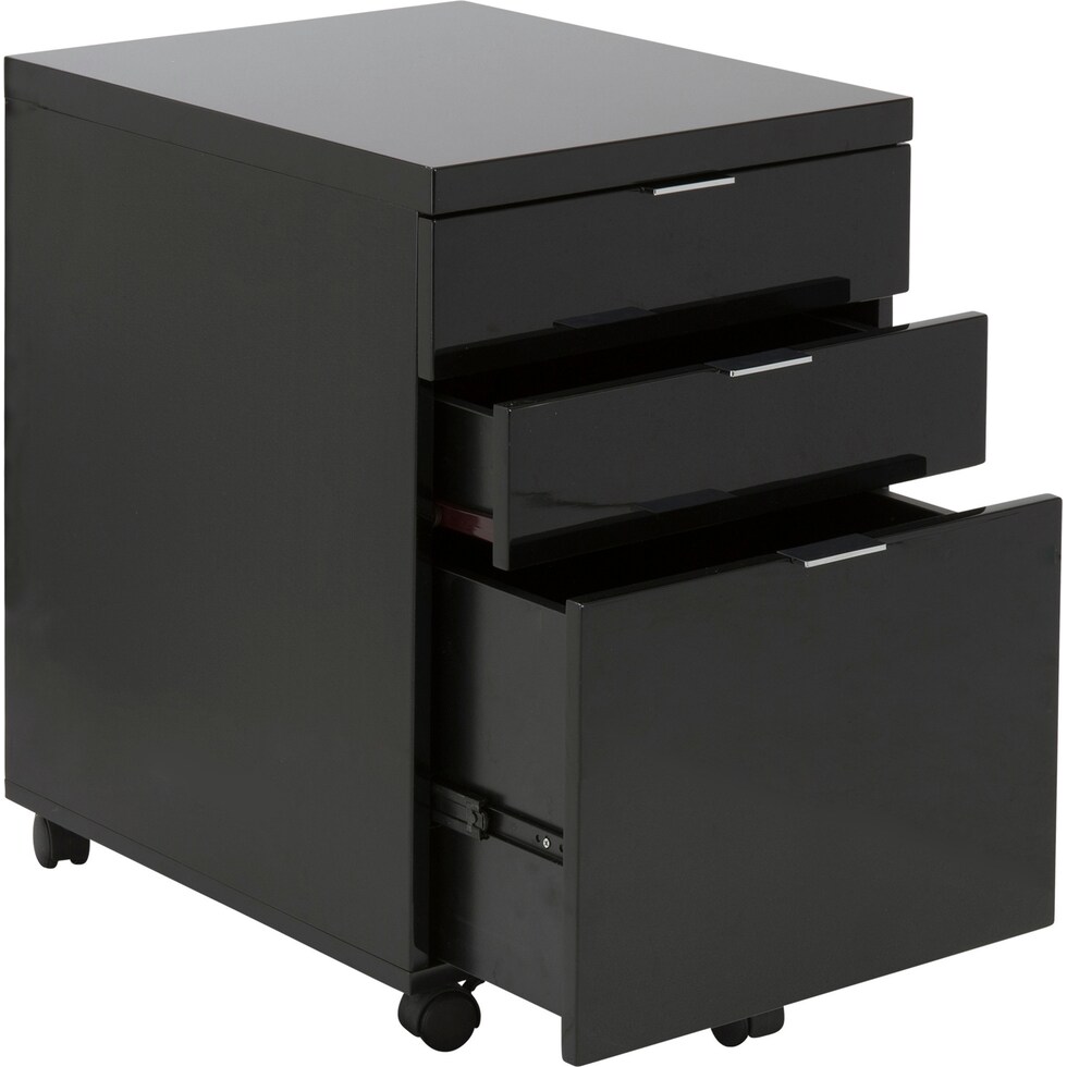 zya black file cabinet   